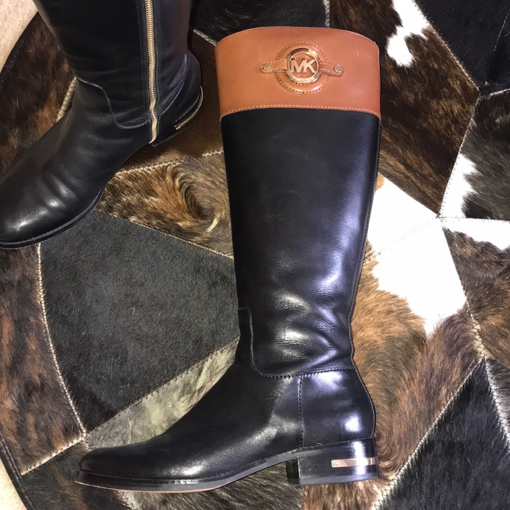 Tall two tone boots MK
